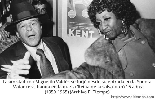Miguelito y Celia Cruz